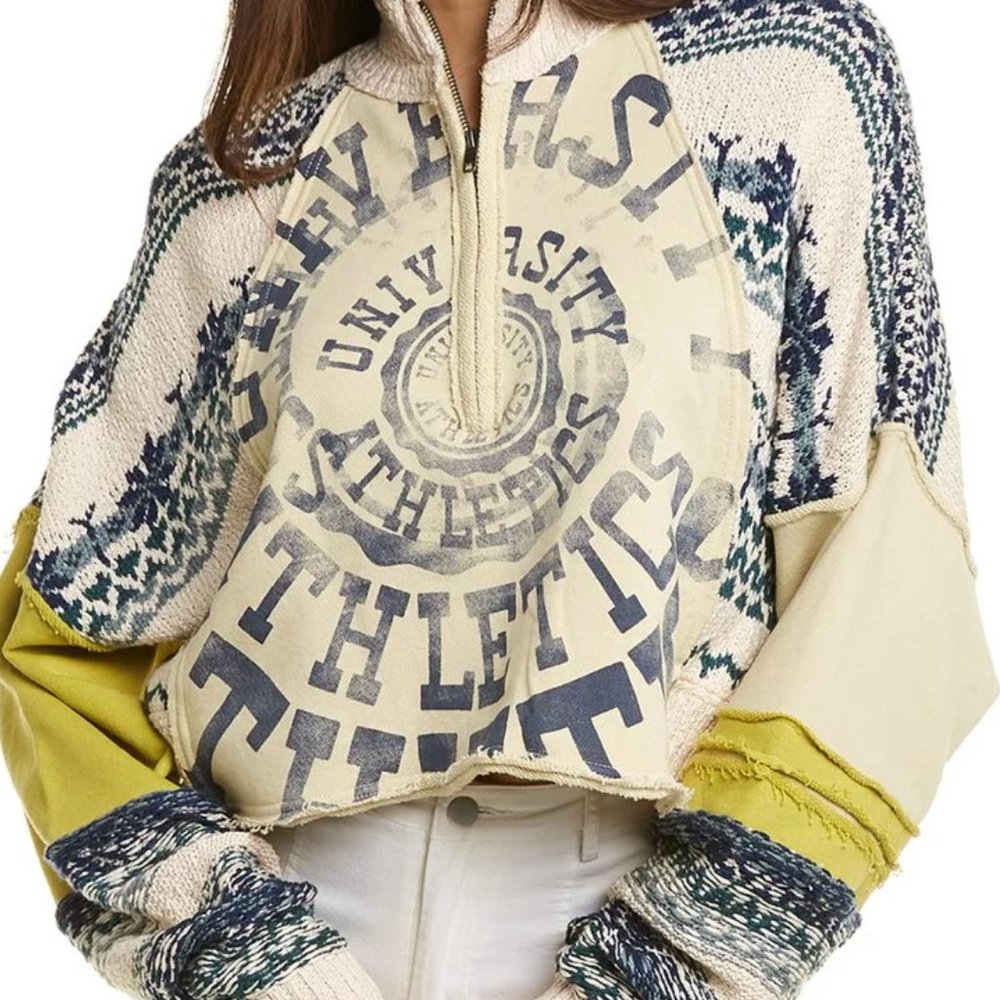 NWT Free People Aspen Pullover sweatshirt top